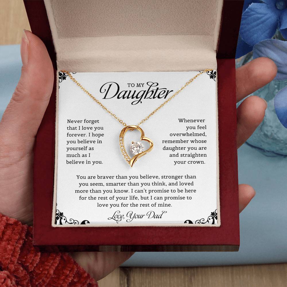 To My Daughter | Never Forget That I Love You - Forever Love Necklace