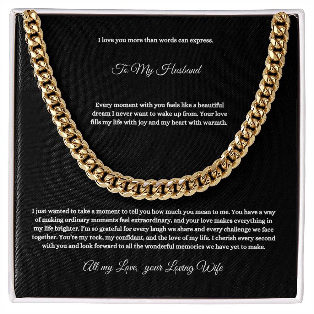 To my Husband| Cuban link Chain| Elevate Your Style: Discover Our New  Exclusive Men's Necklace