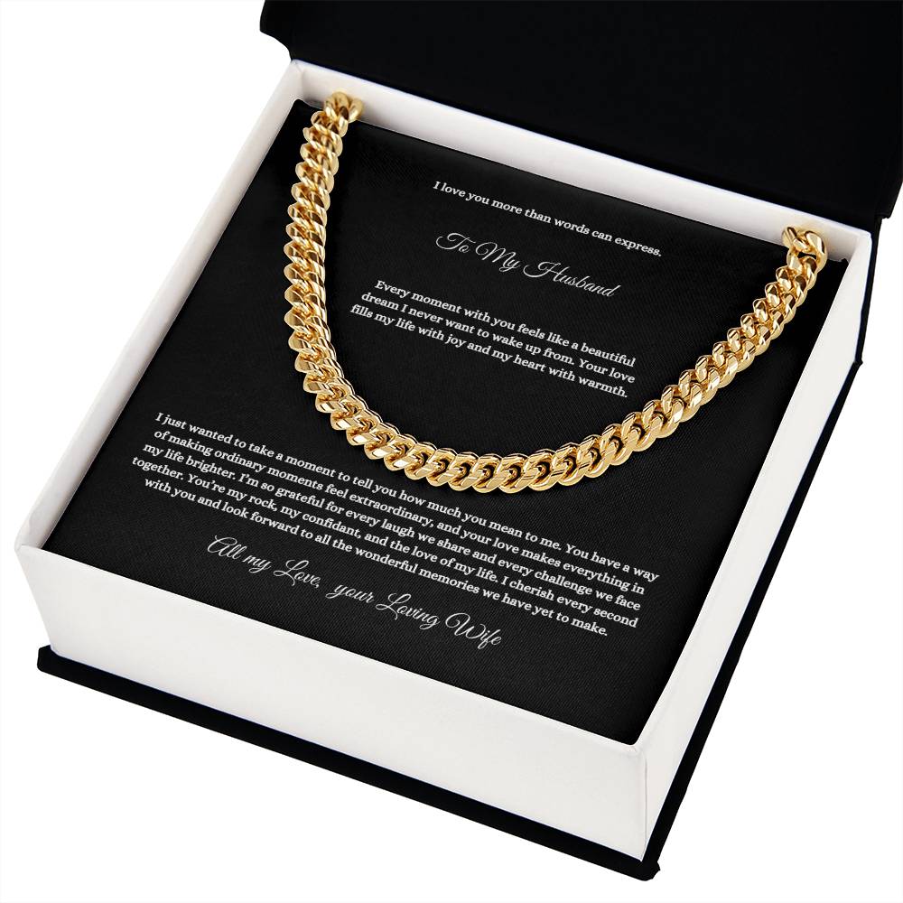 To my Husband| Cuban link Chain| Elevate Your Style: Discover Our New  Exclusive Men's Necklace