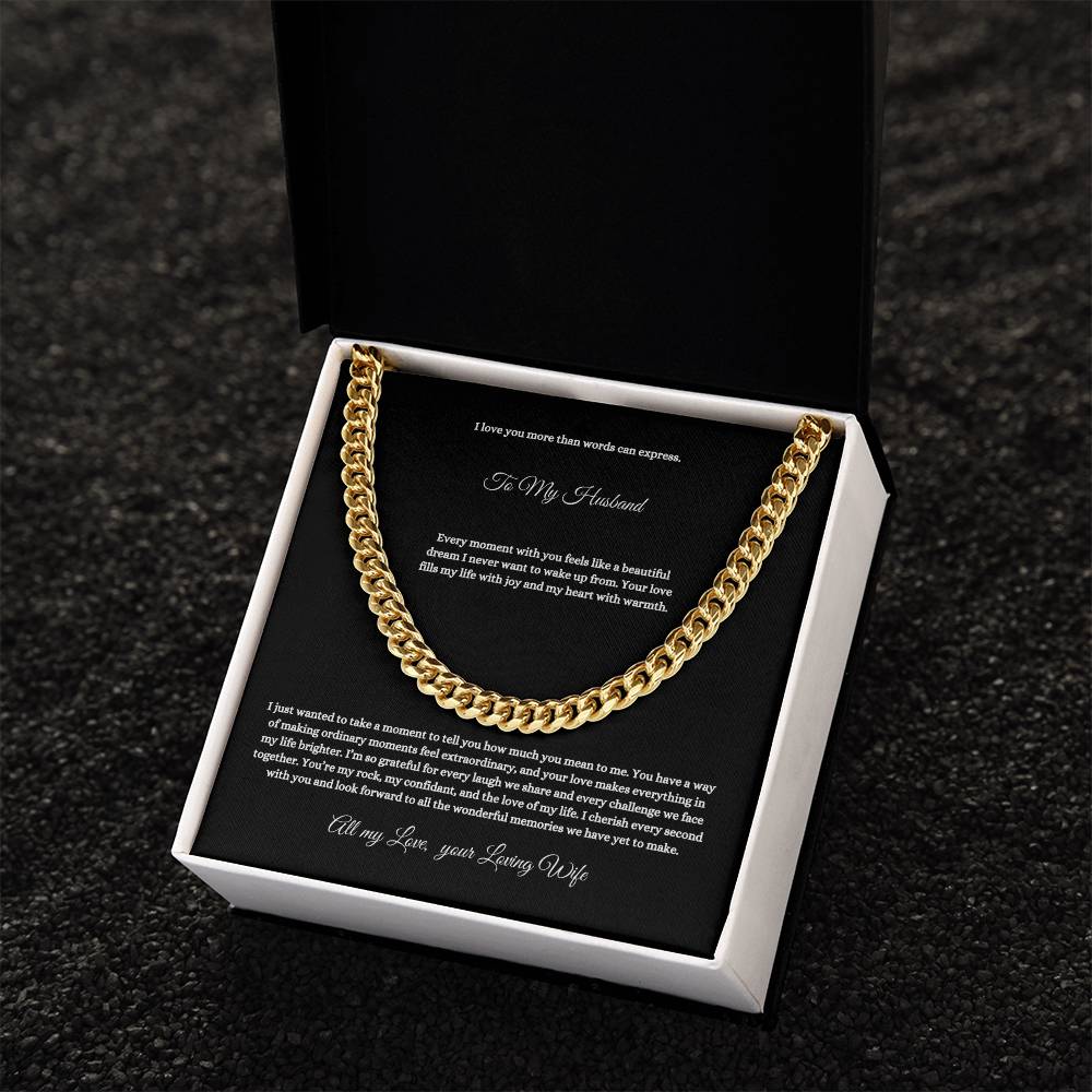 To my Husband| Cuban link Chain| Elevate Your Style: Discover Our New  Exclusive Men's Necklace