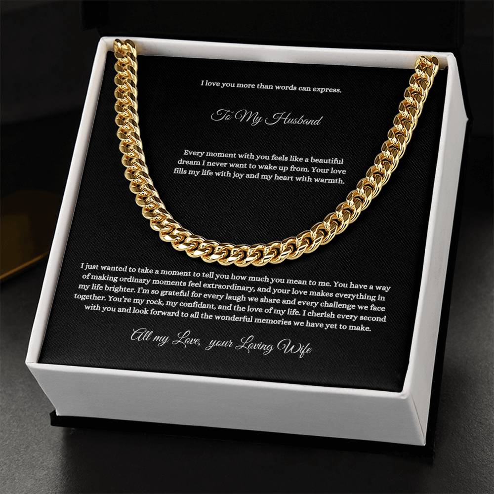 To my Husband| Cuban link Chain| Elevate Your Style: Discover Our New  Exclusive Men's Necklace