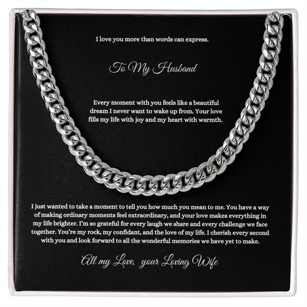 To my Husband| Cuban link Chain| Elevate Your Style: Discover Our New  Exclusive Men's Necklace