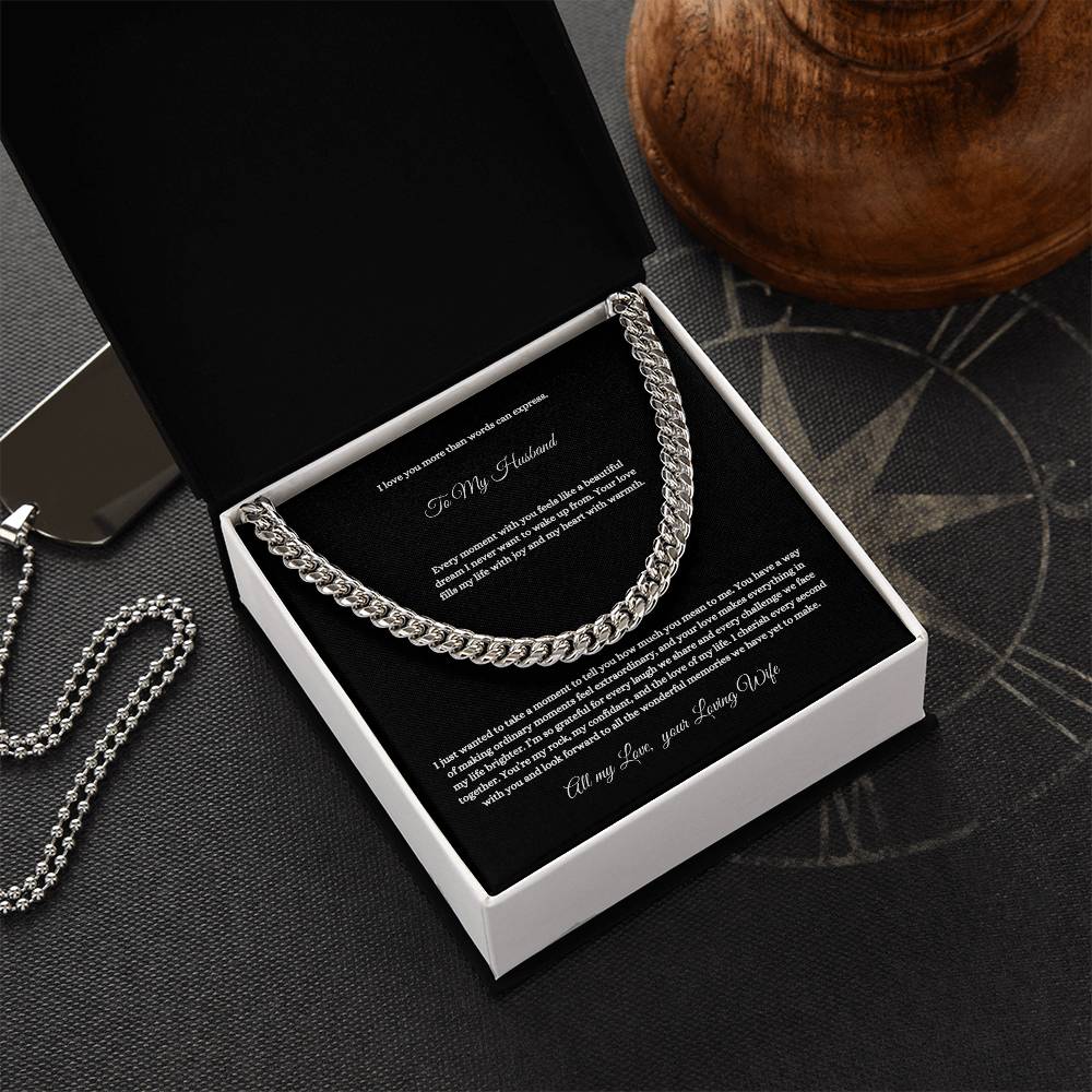 To my Husband| Cuban link Chain| Elevate Your Style: Discover Our New  Exclusive Men's Necklace