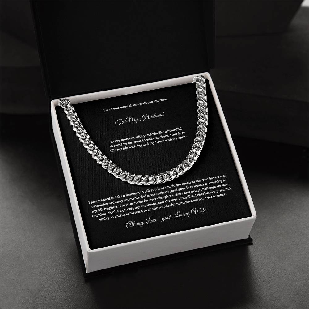 To my Husband| Cuban link Chain| Elevate Your Style: Discover Our New  Exclusive Men's Necklace