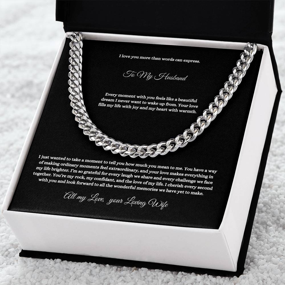 To my Husband| Cuban link Chain| Elevate Your Style: Discover Our New  Exclusive Men's Necklace