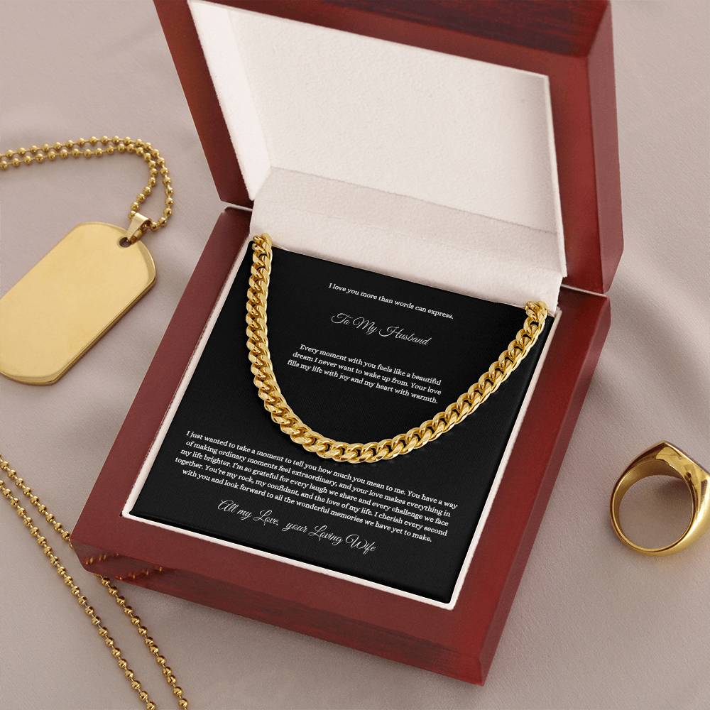 To my Husband| Cuban link Chain| Elevate Your Style: Discover Our New  Exclusive Men's Necklace