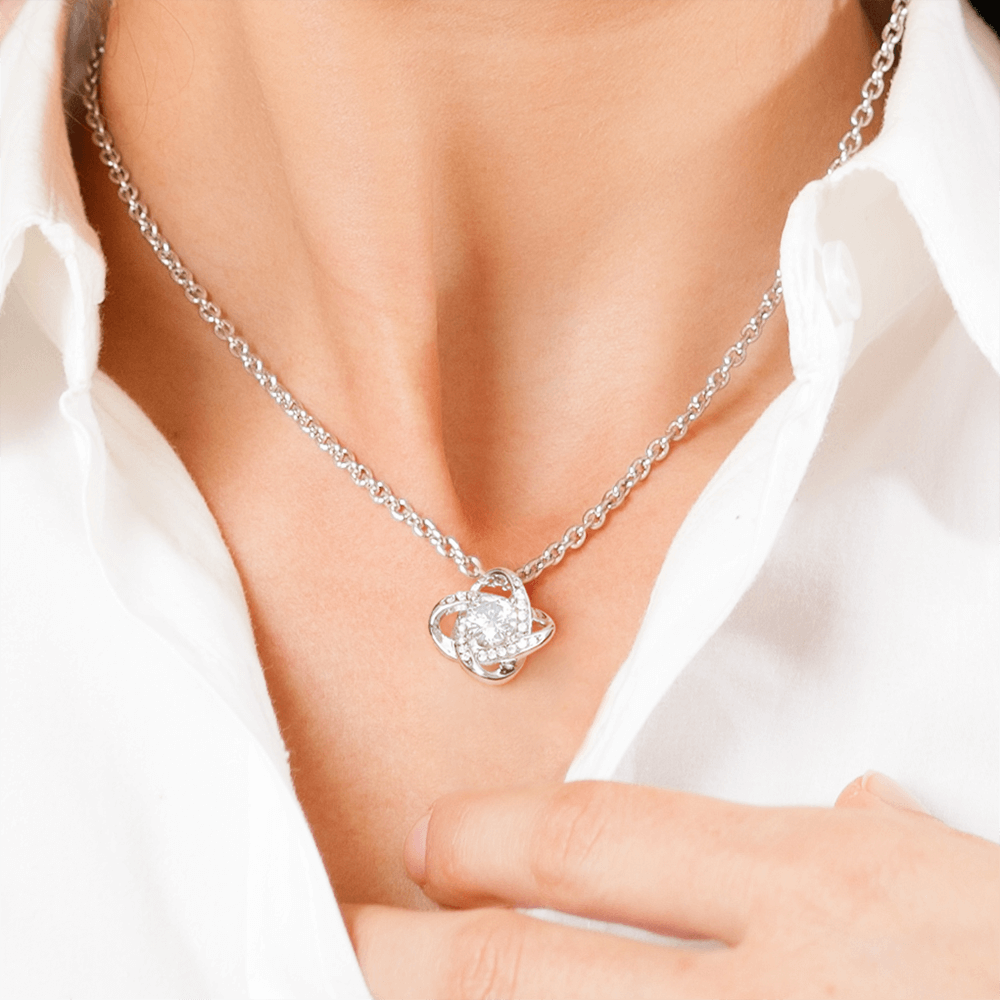 To My Soulmate | I Will Love You, Always & Forever - Love Knot Necklace