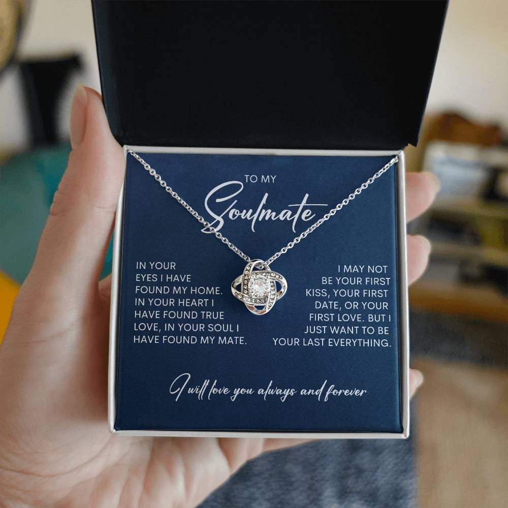 To My Soulmate | I Will Love You, Always & Forever - Love Knot Necklace