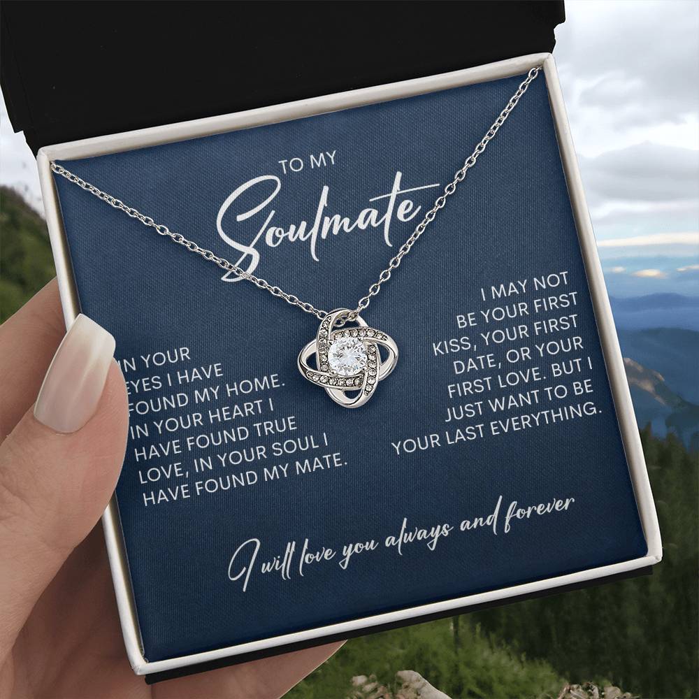 To My Soulmate | I Will Love You, Always & Forever - Love Knot Necklace