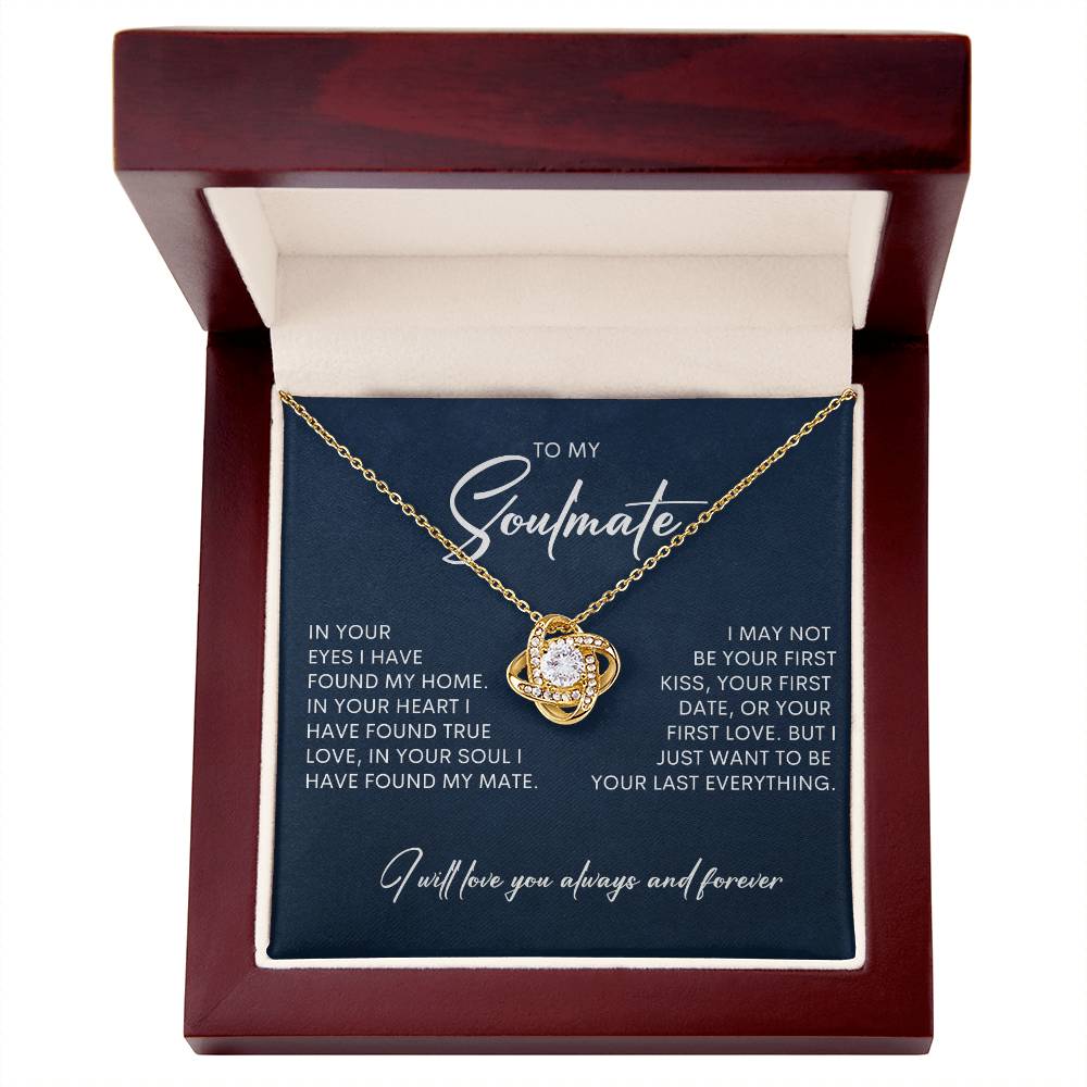 To My Soulmate | I Will Love You, Always & Forever - Love Knot Necklace