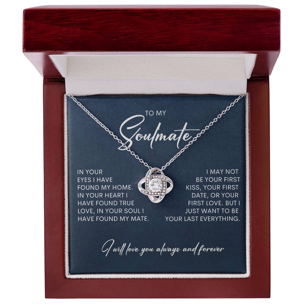 To My Soulmate | I Will Love You, Always & Forever - Love Knot Necklace