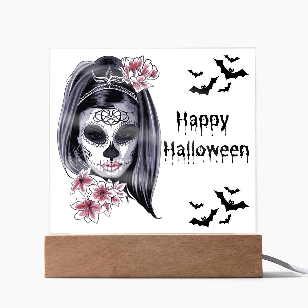 Acrylic Square Plaque Halloween || Stay spooky and stylish this Halloween! 🎃👻🕷️