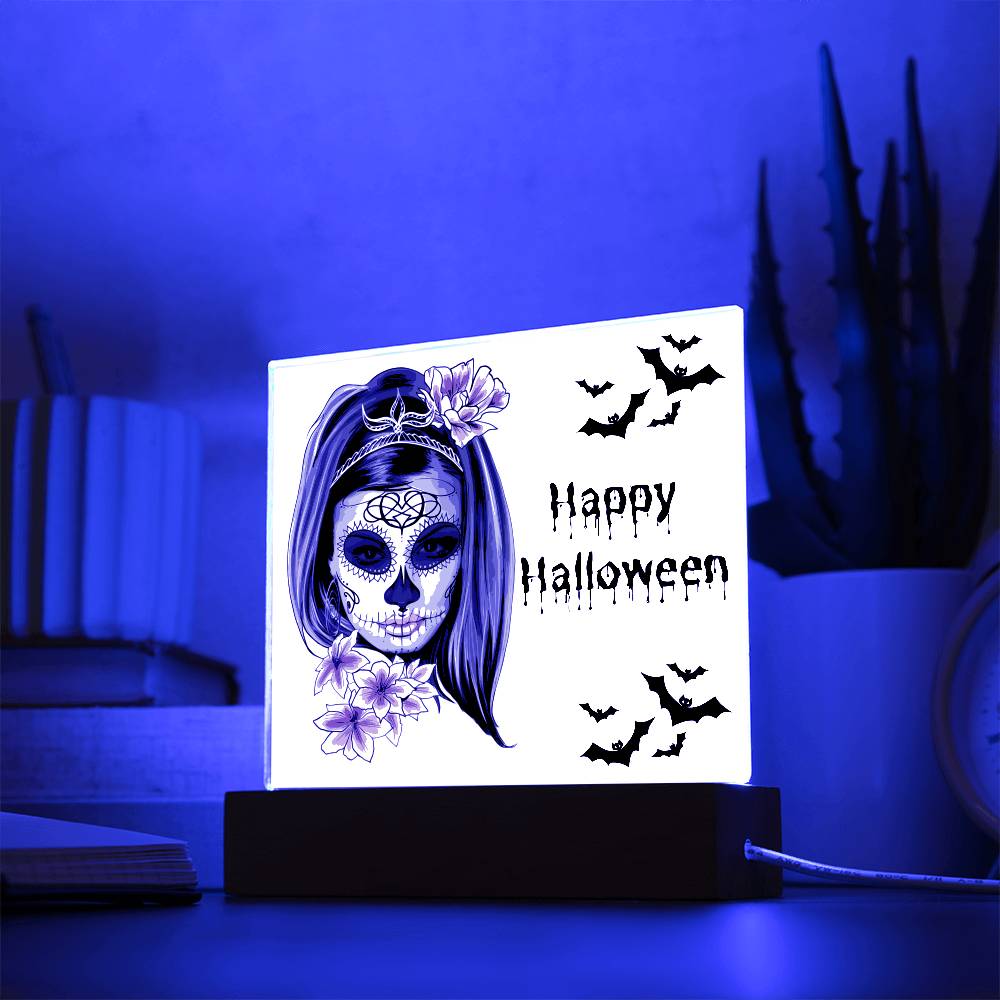 Acrylic Square Plaque Halloween || Stay spooky and stylish this Halloween! 🎃👻🕷️