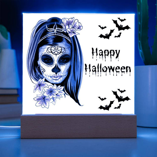 Acrylic Square Plaque Halloween || Stay spooky and stylish this Halloween! 🎃👻🕷️