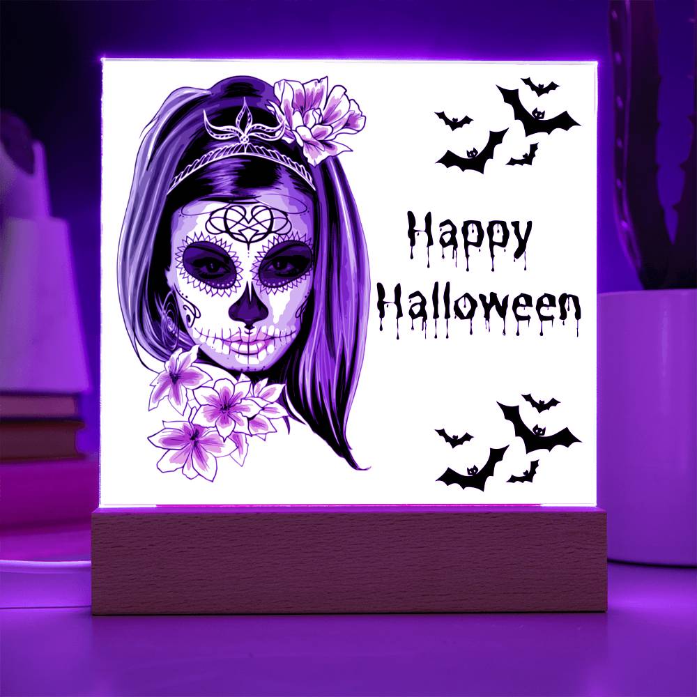 Acrylic Square Plaque Halloween || Stay spooky and stylish this Halloween! 🎃👻🕷️