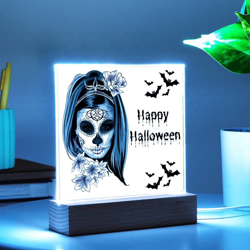 Acrylic Square Plaque Halloween || Stay spooky and stylish this Halloween! 🎃👻🕷️