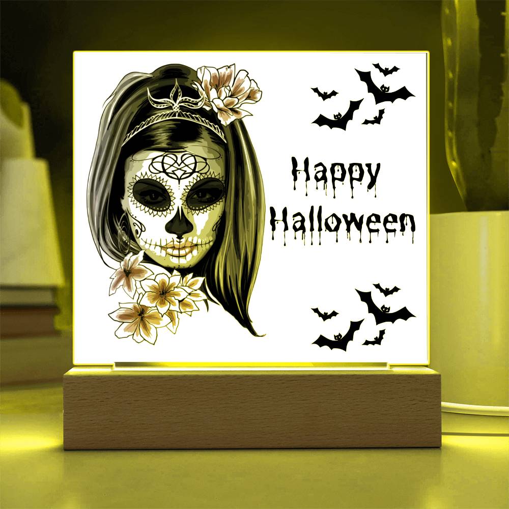 Acrylic Square Plaque Halloween || Stay spooky and stylish this Halloween! 🎃👻🕷️