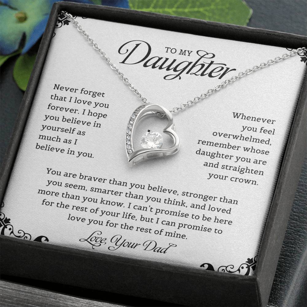 To My Daughter | Never Forget That I Love You - Forever Love Necklace