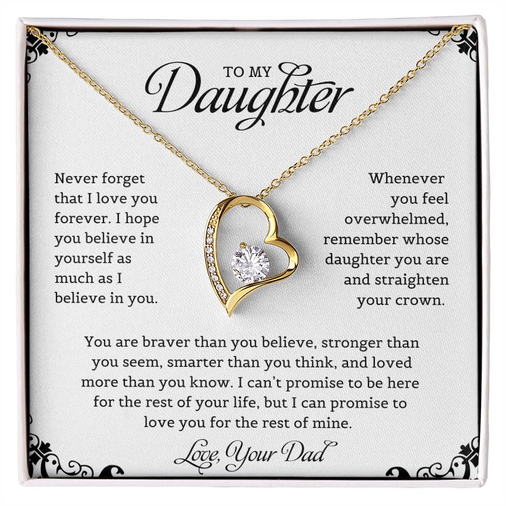 To My Daughter | Never Forget That I Love You - Forever Love Necklace