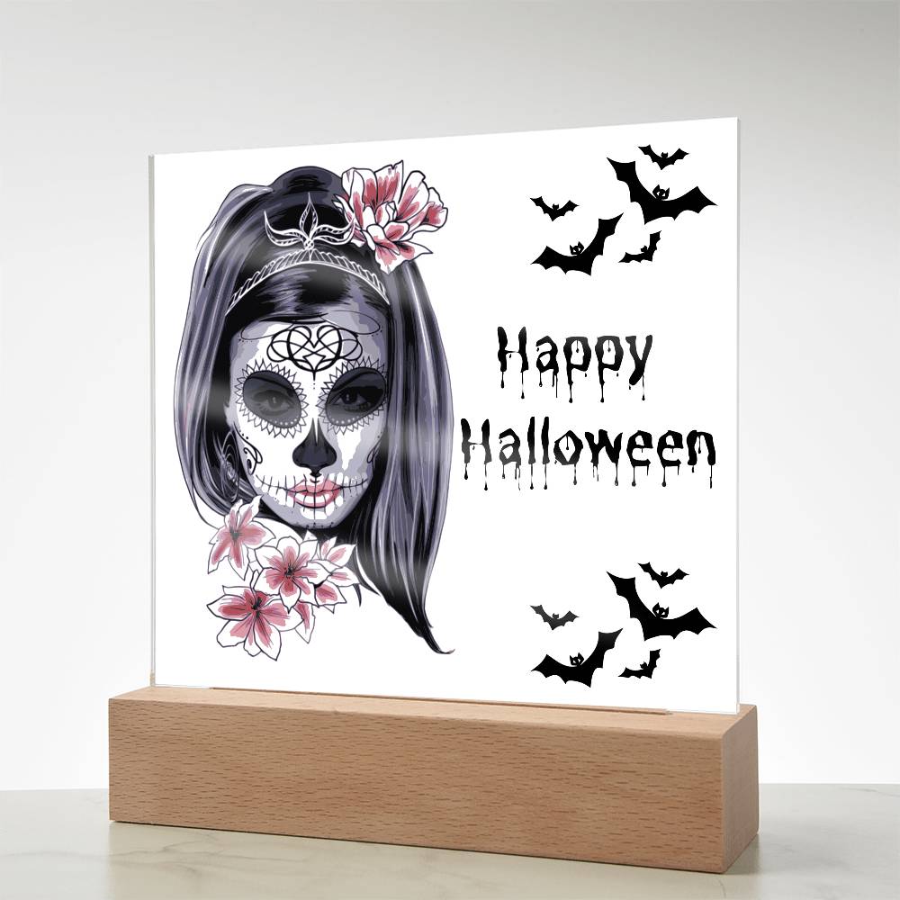 Acrylic Square Plaque Halloween || Stay spooky and stylish this Halloween! 🎃👻🕷️