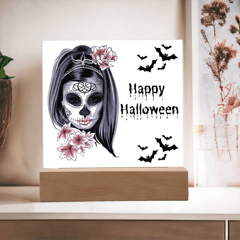 Acrylic Square Plaque Halloween || Stay spooky and stylish this Halloween! 🎃👻🕷️