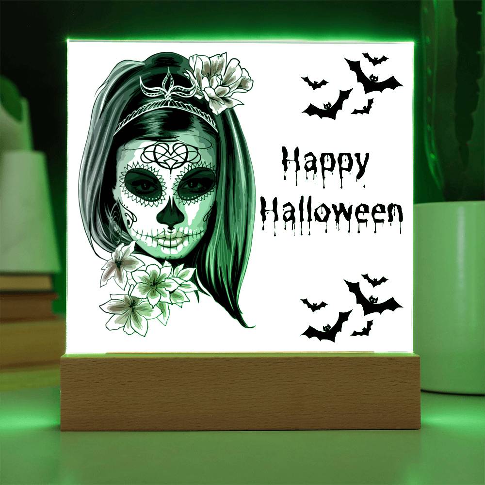 Acrylic Square Plaque Halloween || Stay spooky and stylish this Halloween! 🎃👻🕷️