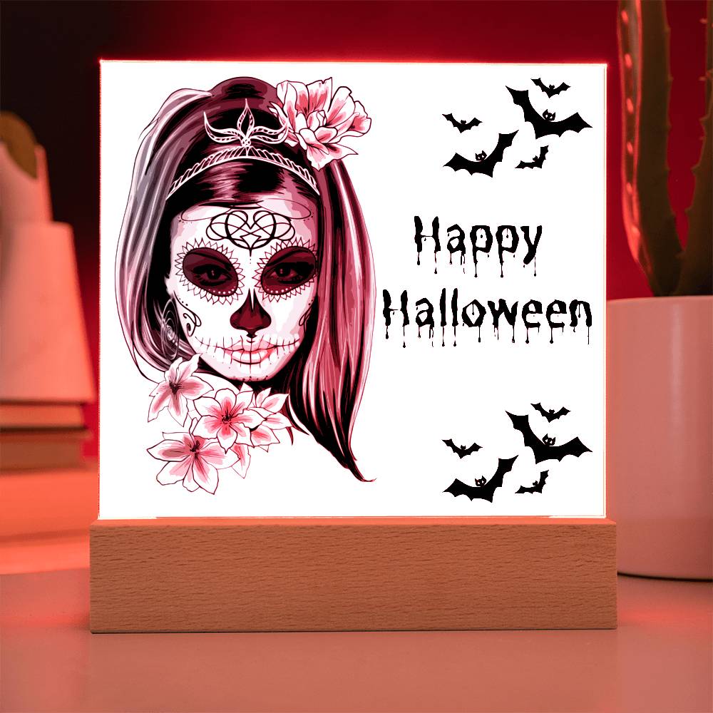 Acrylic Square Plaque Halloween || Stay spooky and stylish this Halloween! 🎃👻🕷️